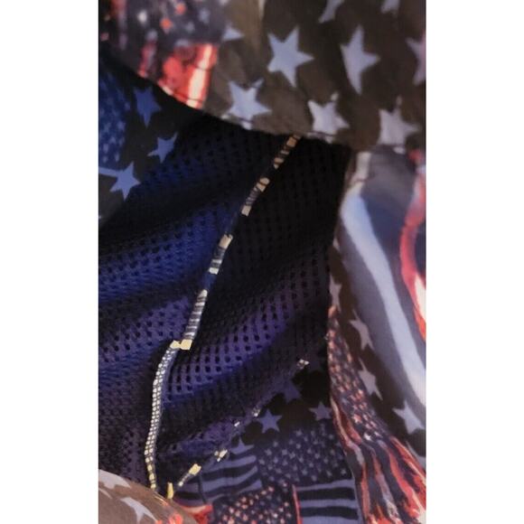 Vintage Speedo Swim Trunks Mens XL Shorts Red Blue American Flag USA Drawstring - Picture 8 of 11